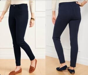 Talbots NWT Womens Soho 5-Pocket Leggings Blue Corporate Core Minimalist Size 14